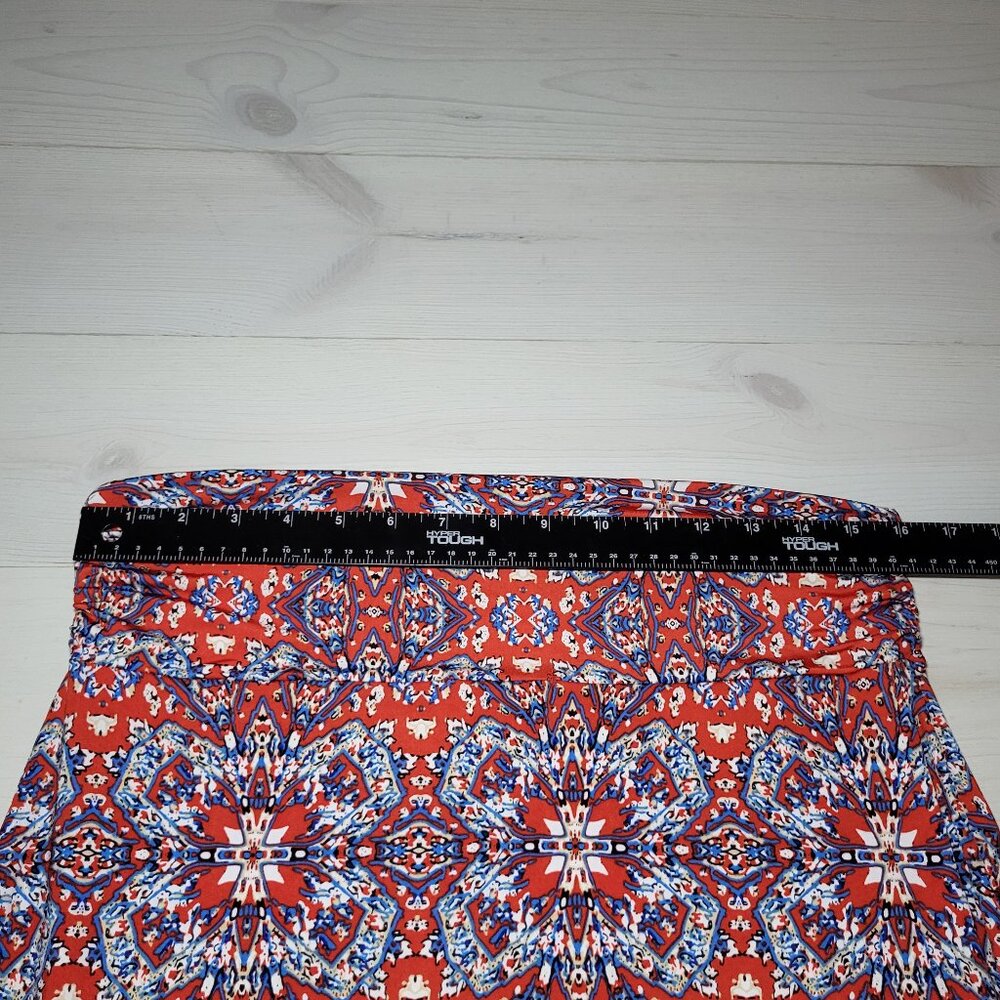 GILLI Maxi Skirt Fold Over Waist Flowy Geometric BOHO Festival. - Picture 6 of 7